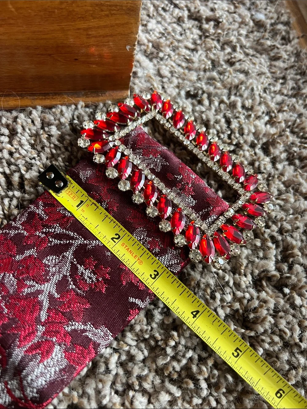 Cranberry fall colors costume jewelry silk belt exquisite buckle rhinestone z6